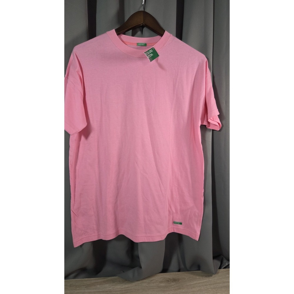 Vintage United Colors of Benetton Pink Shirt with Tags XL Flaw